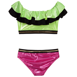 Nessi Byrd-Green & Pink Bikini (UV50) | Childrensalon Outlet