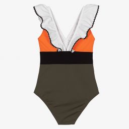 Nessi Byrd-Купальник цвета хаки (UV50) | Childrensalon Outlet