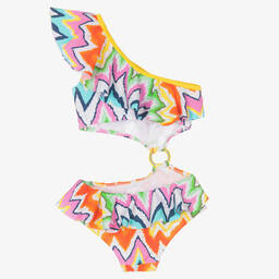 Nessi Byrd-Multicoloured Zigzag Swimsuit (UV50) | Childrensalon Outlet
