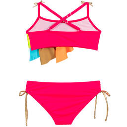 Nessi Byrd-Pink Ruffle Bikini (UPF50+) | Childrensalon Outlet