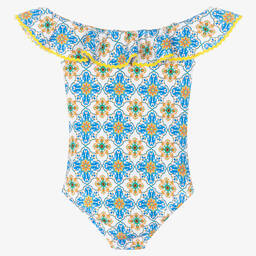 Nessi Byrd-Teen Girls Blue Swimsuit (UV50) | Childrensalon Outlet