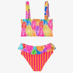 Nessi Byrd-Teen Girls Orange & Pink Fruit Bikini (UV50) | Childrensalon Outlet