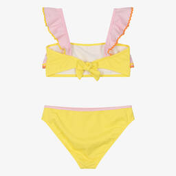 Nessi Byrd-Розово-желтое бикини с зигзагами для девочек-подростков (UV50) | Childrensalon Outlet
