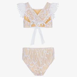 Nessi Byrd-Teen White Lace Bikini (UV50)  | Childrensalon Outlet