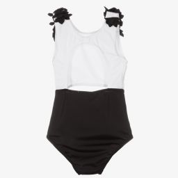 Nessi Byrd-White & Black Swimsuit (UV50) | Childrensalon Outlet