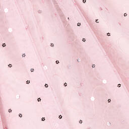Nicki Macfarlane-Girls Pink Sequined Tulle Dress  | Childrensalon Outlet