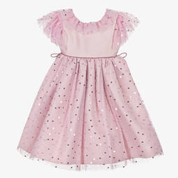Nicki Macfarlane-Girls Pink Sequined Tulle Dress  | Childrensalon Outlet