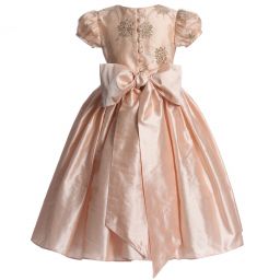 Nicki Macfarlane-Peach Pink Silk Dress | Childrensalon Outlet