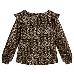 NIK&NIK-Black & Gold Blouse | Childrensalon Outlet