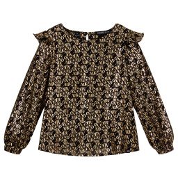 NIK&NIK-Black & Gold Blouse | Childrensalon Outlet