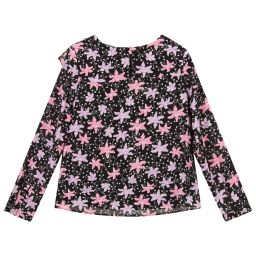 NIK&NIK-Black & Pink Floral Blouse | Childrensalon Outlet