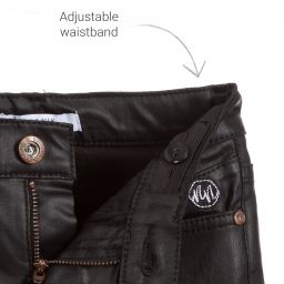 NIK&NIK-Black Skinny Fit Coated Jeans | Childrensalon Outlet