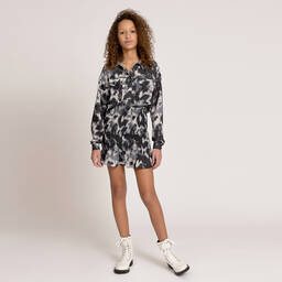 NIK&NIK-Black Tie Dye Chiffon Dress | Childrensalon Outlet