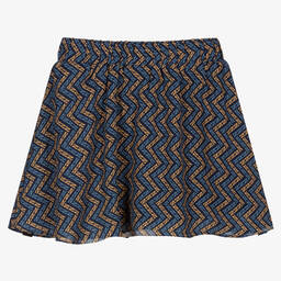 NIK&NIK-Blue Chiffon Zigzag Skirt | Childrensalon Outlet