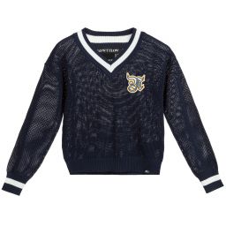 نك آند نك-كنزة مزيج فيسكوز شفّاف لون كحلي و عاجي للبنات | Childrensalon Outlet