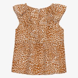 NIK&NIK-Brown Leopard Print Blouse | Childrensalon Outlet