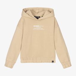 NIK&NIK-Girls Beige Logo Hoodie | Childrensalon Outlet