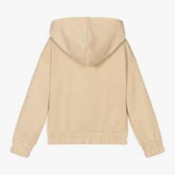NIK&NIK-Girls Beige Logo Hoodie | Childrensalon Outlet