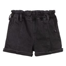 NIK&NIK-Girls Black Denim Shorts | Childrensalon Outlet