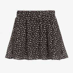 NIK&NIK-Girls Black Floral Skirt | Childrensalon Outlet