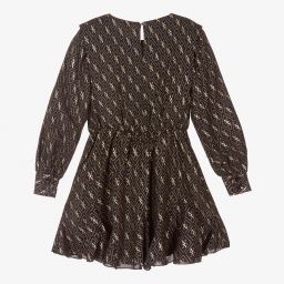 نك آند نك-فستان شيفون لون أسود وذهبي | Childrensalon Outlet