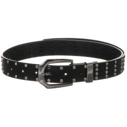 نك آند نك-حزام جلد إصطناعي لون أسود و فضّي للبنات | Childrensalon Outlet