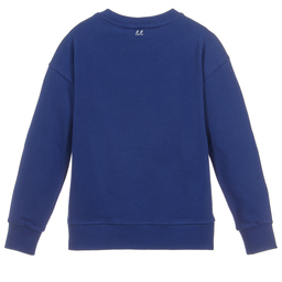 NIK&NIK-Girls Blue Cotton Sweatshirt | Childrensalon Outlet
