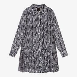 NIK&NIK-Girls Blue Crêpe Shirt Dress | Childrensalon Outlet