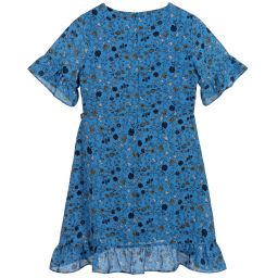 NIK&NIK-فستان لون أزرق بطبعة ورود | Childrensalon Outlet