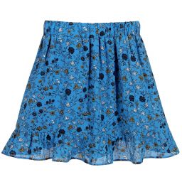 NIK&NIK-Girls Blue Floral Skirt | Childrensalon Outlet
