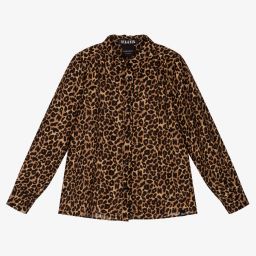 NIK&NIK-Girls Brown Leopard Blouse | Childrensalon Outlet