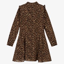NIK&NIK-Girls Brown Leopard Dress | Childrensalon Outlet
