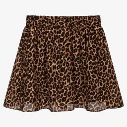 NIK&NIK-Girls Brown Leopard Skirt | Childrensalon Outlet