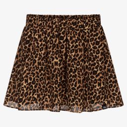 NIK&NIK-Girls Brown Leopard Skirt | Childrensalon Outlet