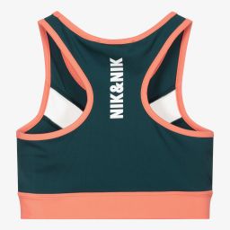 NIK&NIK-Зеленый спортивный укороченный топ для девочек | Childrensalon Outlet