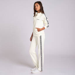 NIK&NIK-Girls Ivory Logo Zip-Up Top | Childrensalon Outlet