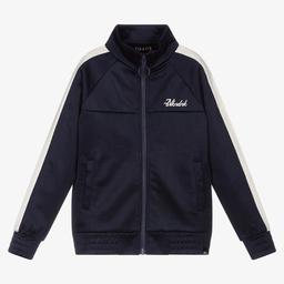 NIK&NIK-Girls Navy Blue Zip-up Top | Childrensalon Outlet