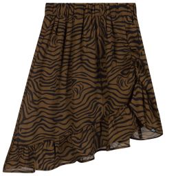 NIK&NIK-Khaki Zebra Print Skirt | Childrensalon Outlet