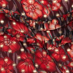 NIK&NIK-Red Floral Chiffon Blouse | Childrensalon Outlet