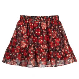 NIK&NIK-Red Floral Skirt | Childrensalon Outlet