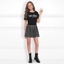 NIK&NIK-Silver Pleated IRENE Skirt | Childrensalon Outlet