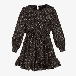 NIK&NIK-فستان تينز شيفون لون أسود وذهبي | Childrensalon Outlet