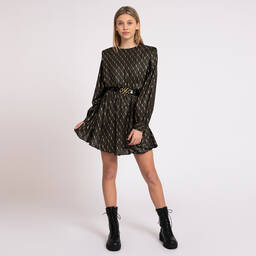 NIK&NIK-فستان تينز شيفون لون أسود وذهبي | Childrensalon Outlet