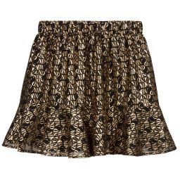 NIK&NIK-Черная юбка с золотистым логотипом для подростков | Childrensalon Outlet