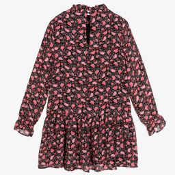 NIK&NIK-فستان تينز لون أسود بطبعة ورود | Childrensalon Outlet