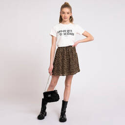 NIK&NIK-Коричневая юбка с леопардовым принтом для подростков | Childrensalon Outlet