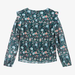 NIK&NIK-Teen Girls Green Floral Blouse | Childrensalon Outlet