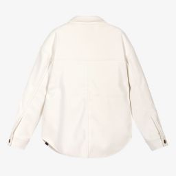 نك آند نك-قميص تينز بناتي جلد صناعي لون أبيض | Childrensalon Outlet