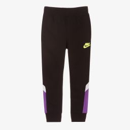 Nike-Boys Black & Purple Joggers | Childrensalon Outlet