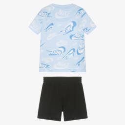 Nike-طقم أولاد أزرق وأسود بشعار | Childrensalon Outlet
